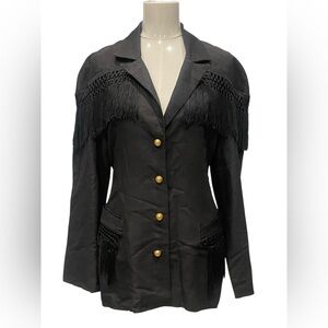 la revolution sa kai Saikai Black Jacket with Fringe and Gold Buttons